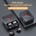 Wireless Earphones Gaming Style With Digital HUD On Case