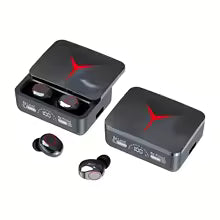 Wireless Earphones Gaming Style With Digital HUD On Case