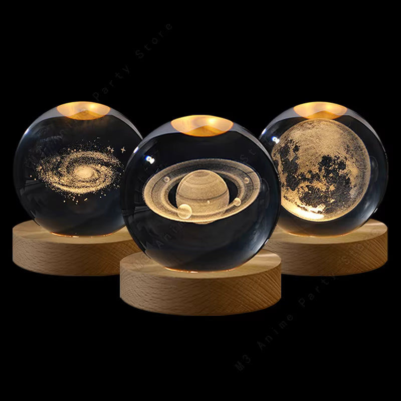 Unique 3D Crystal Ball Night Light Led Lamp