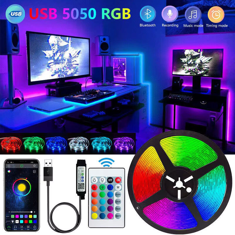 Bluetooth LED Strip Lights Smart SMD 5050 APP Remote Control RBG