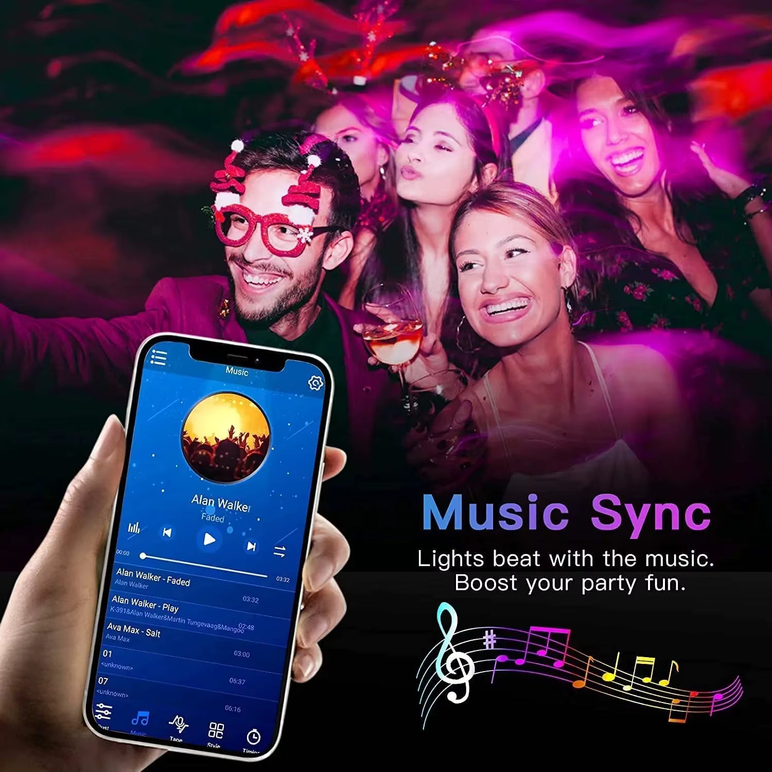 Bluetooth LED Strip Lights Smart SMD 5050 APP Remote Control RBG